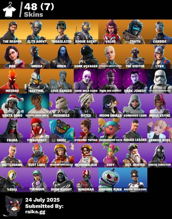 フォートナイト（Fortnite） 古参スキン多数アカウント