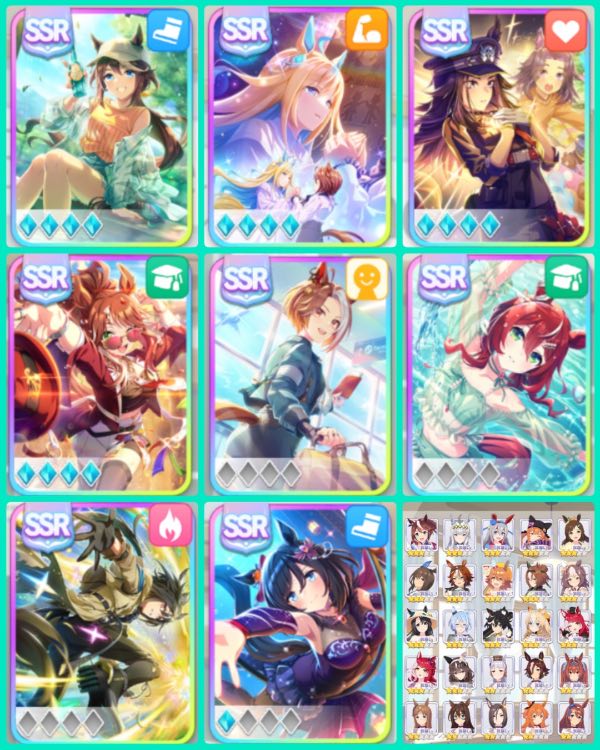ウマ娘 神垢 石83000以上 評価最強サポート完凸4種＋カレンブーケ